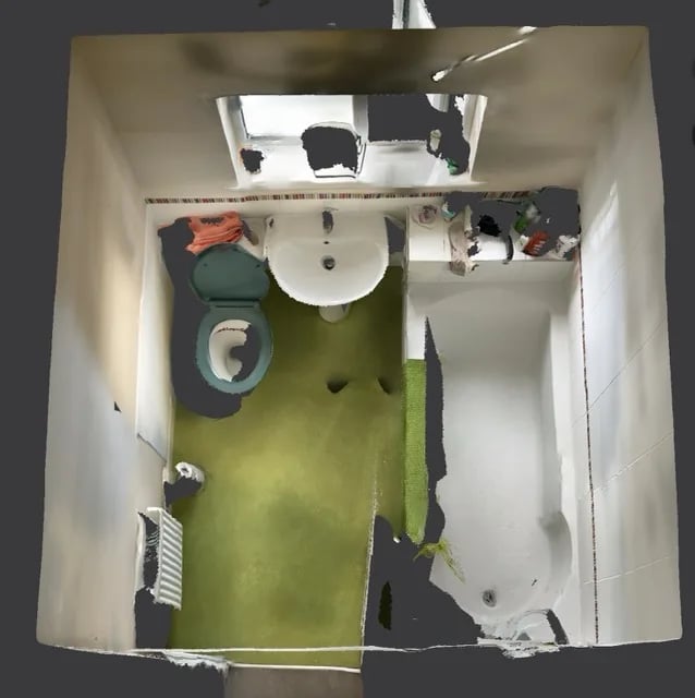 Original room scan — before refurbishment