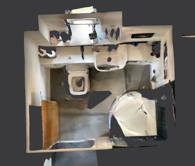 Original room scan — before refurbishment