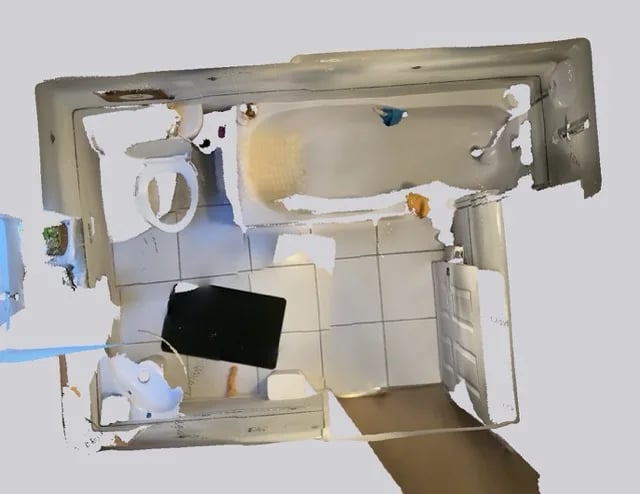 Original bathroom scan top view