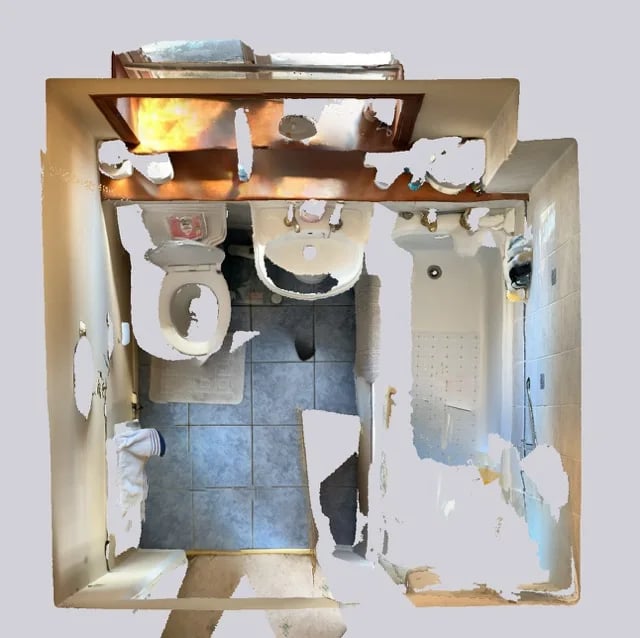 Original room scan — before refurbishment