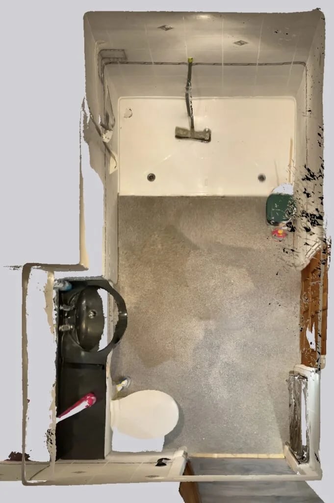 Original bathroom scan view