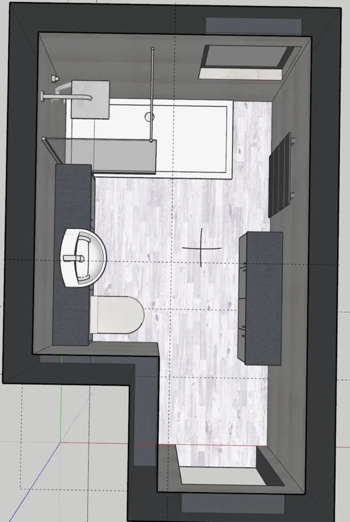 Bathroom design layout