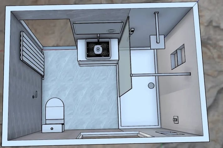 Shower room design layout