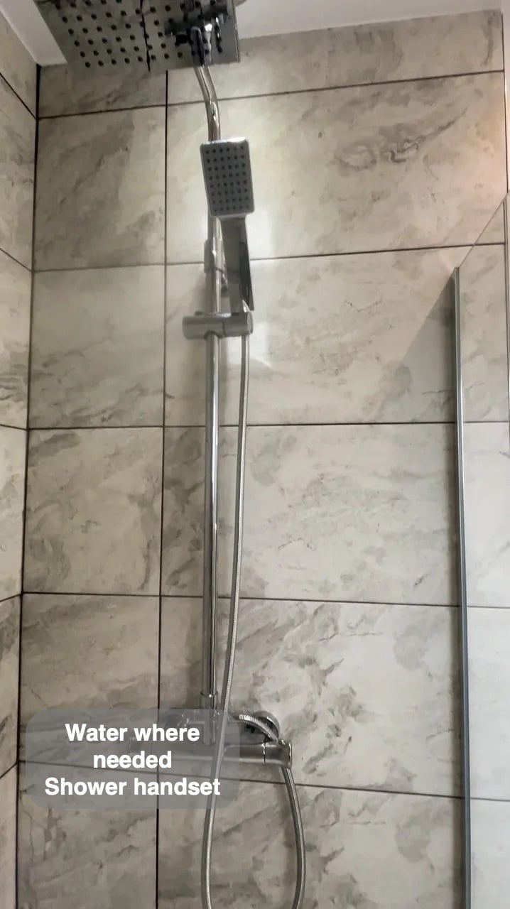 Water where it is needed in the completed Portlethen bathroom