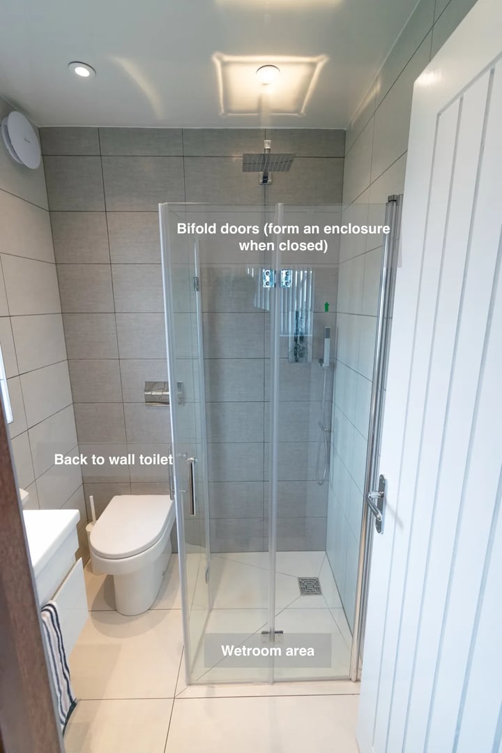 A Shower within a Small Wetroom in Portlethen
