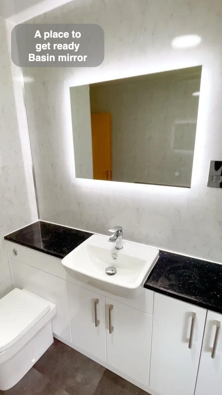 A place to get ready in the completed Banchory bathroom