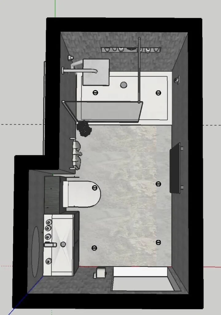 Bathroom design layout