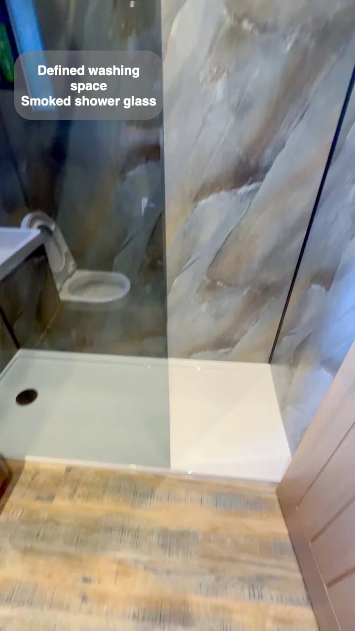 A dedicated place to shower in the completed Mastrick bathroom