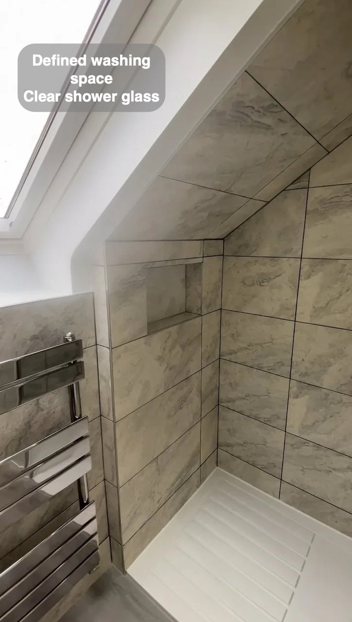 A dedicated place to shower in the completed Portlethen bathroom