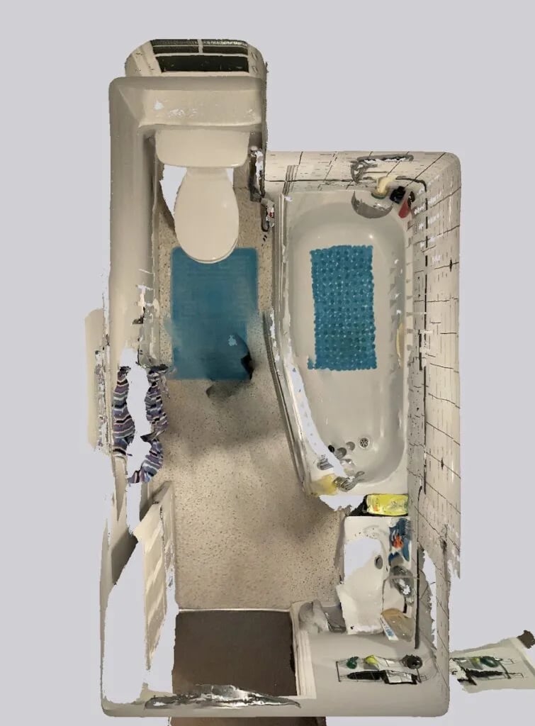 Original bathroom scan view