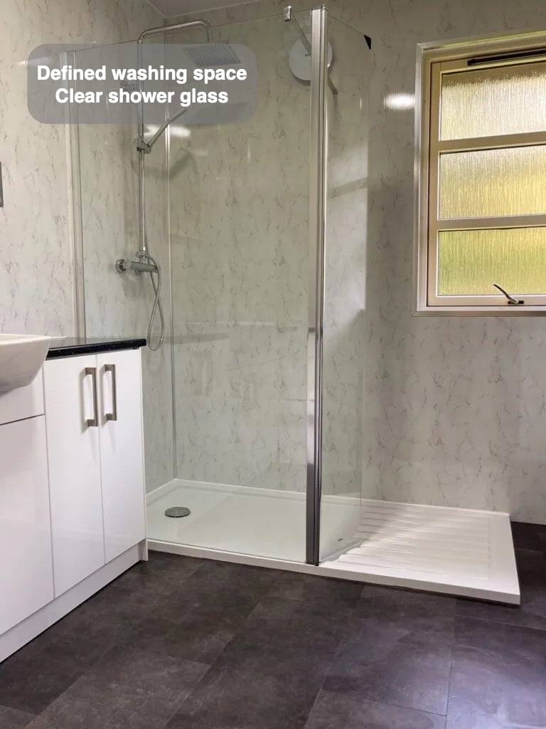 A dedicated place to shower in the completed Banchory bathroom