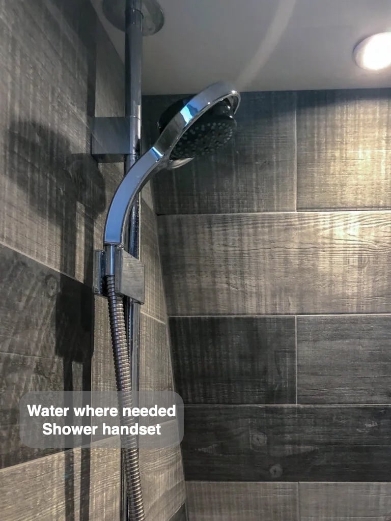 Water where it is needed in the completed Torry, Aberdeen bathroom