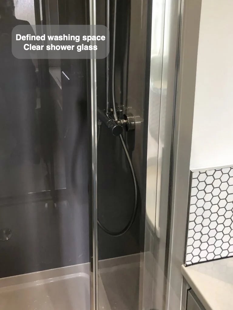 A dedicated place to shower in the completed Westhill bathroom