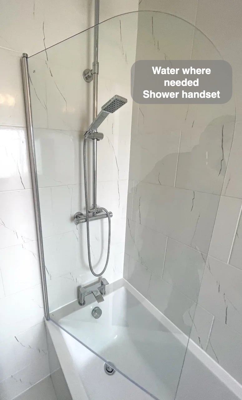 Water where it is needed in the completed Kincorth, Aberdeen bathroom