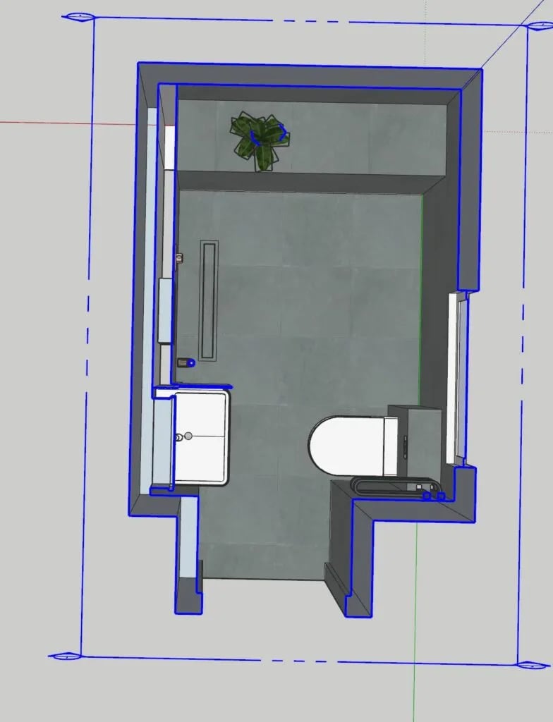 Bathroom design layout