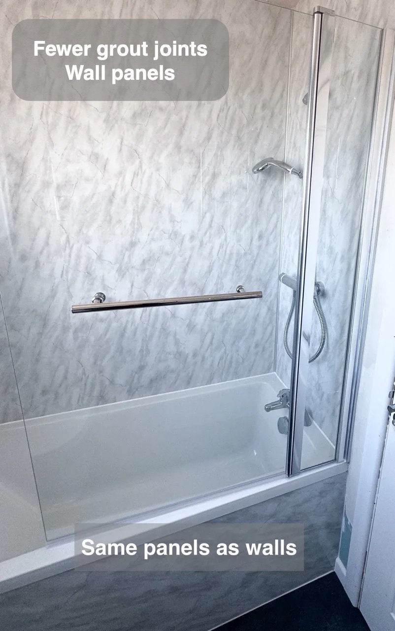 Broad surfaces for ordinary care in Bridge of Don bathroom