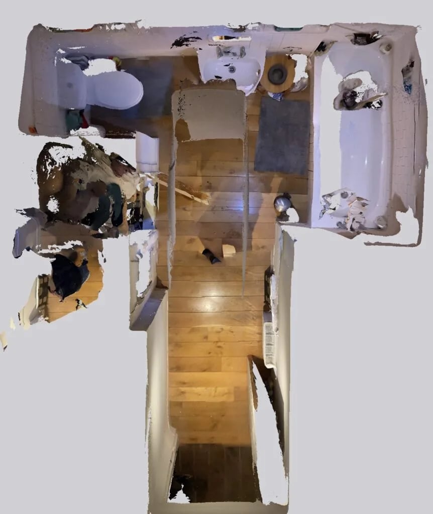 Original bathroom scan view