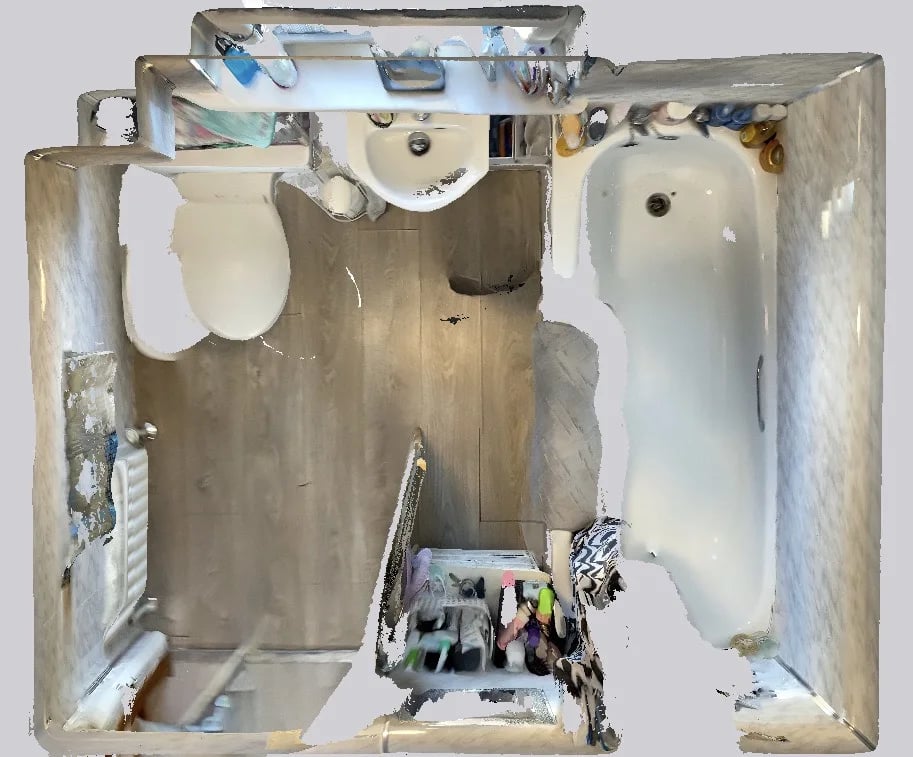 Original bathroom scan view