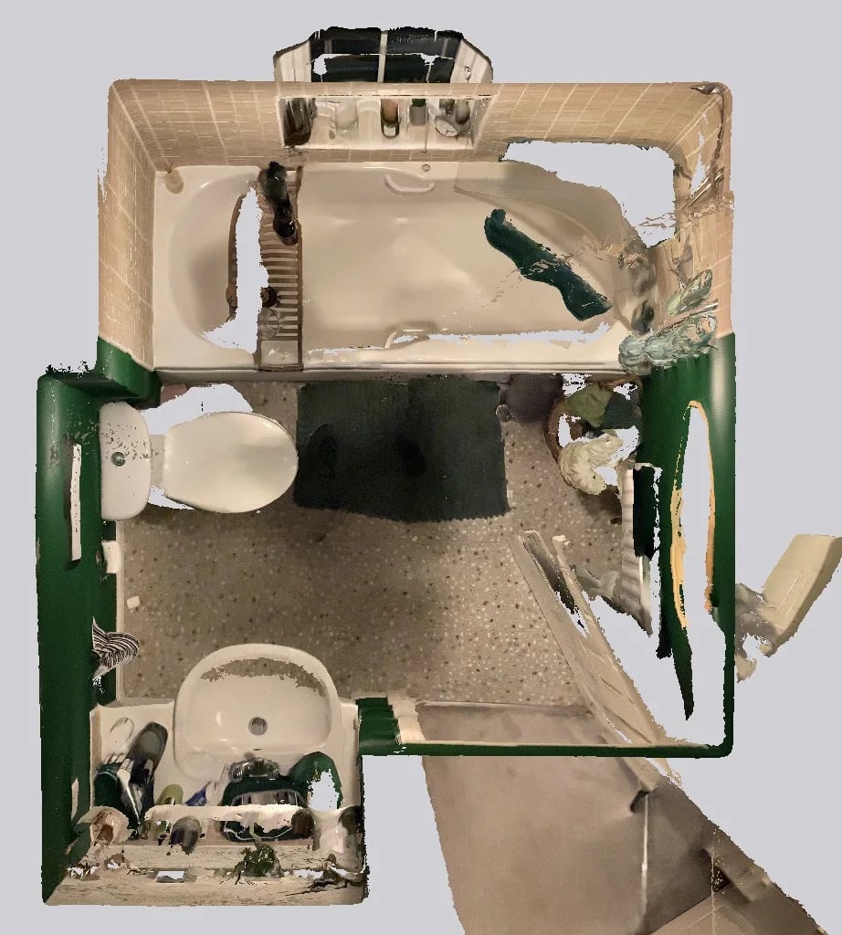 Original bathroom scan view
