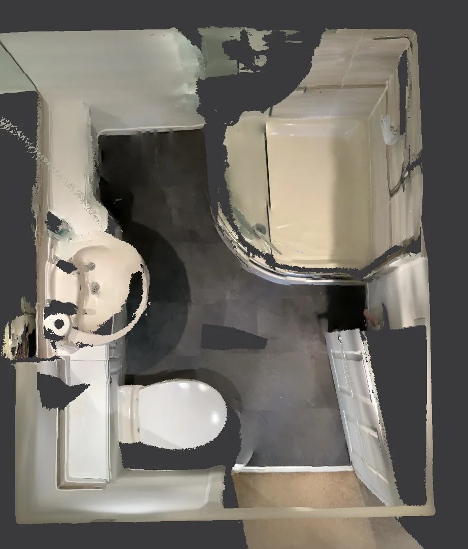Original bathroom scan top view