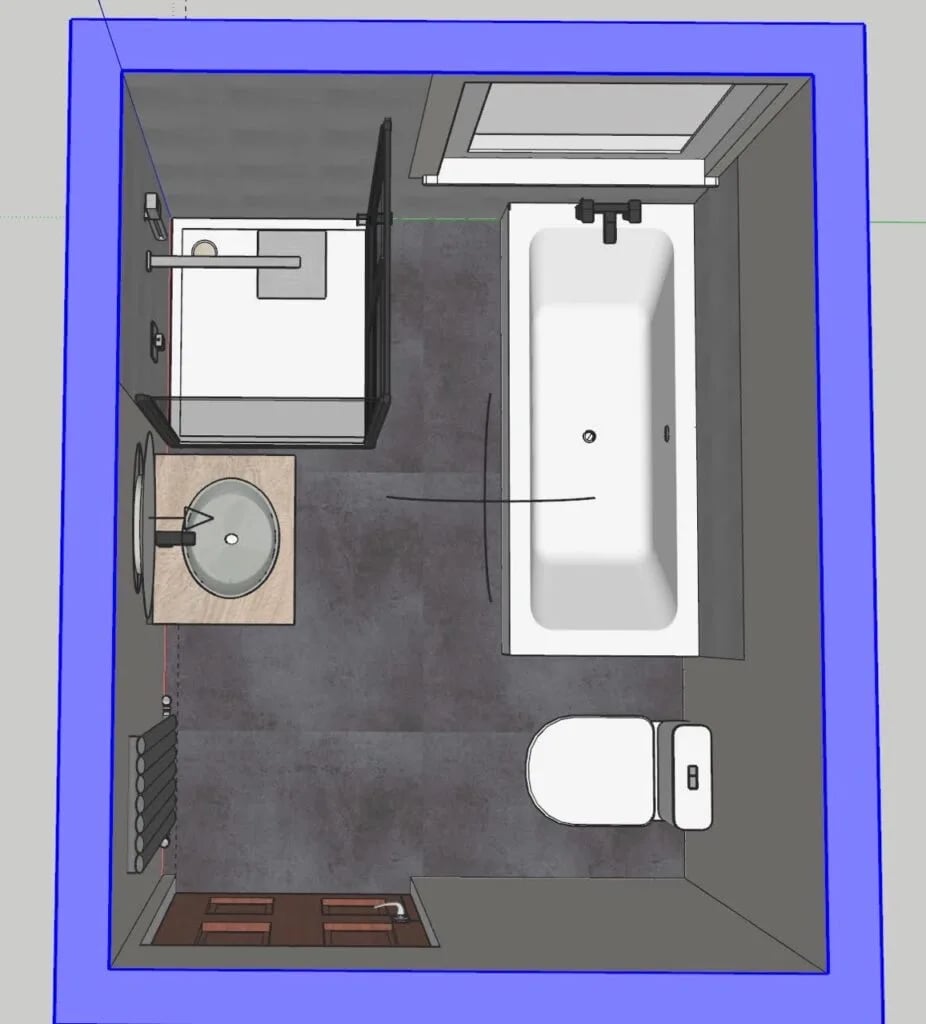 Bathroom design layout