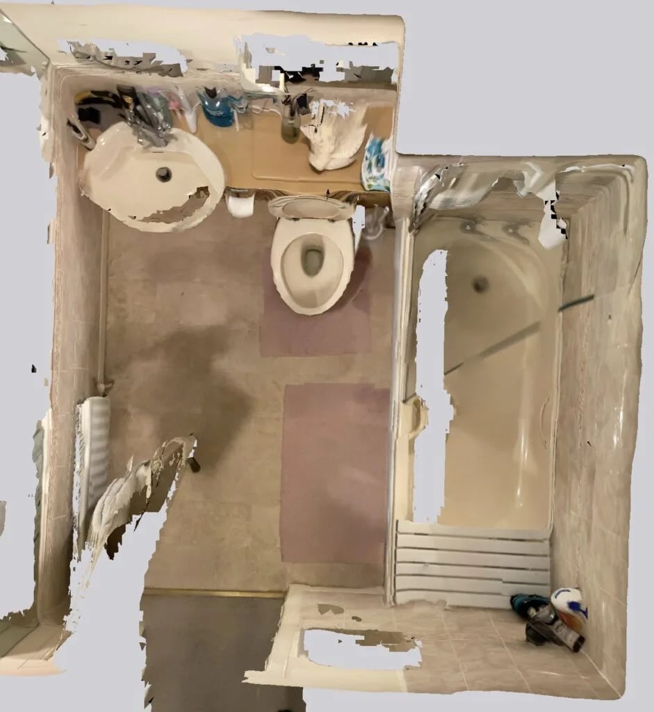 Original bathroom scan view