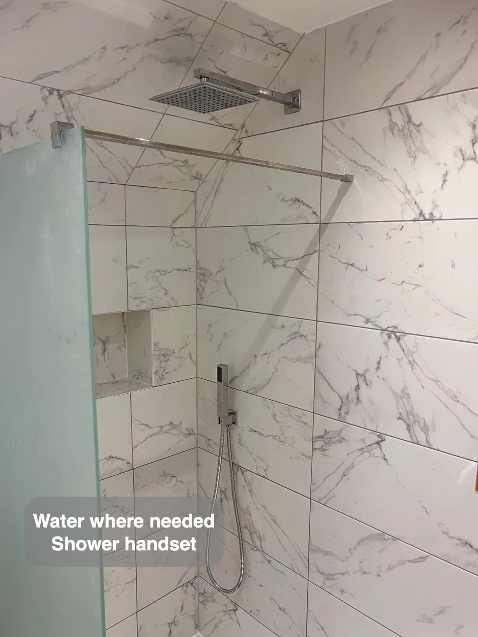 Water where it is needed in the completed Ellon bathroom