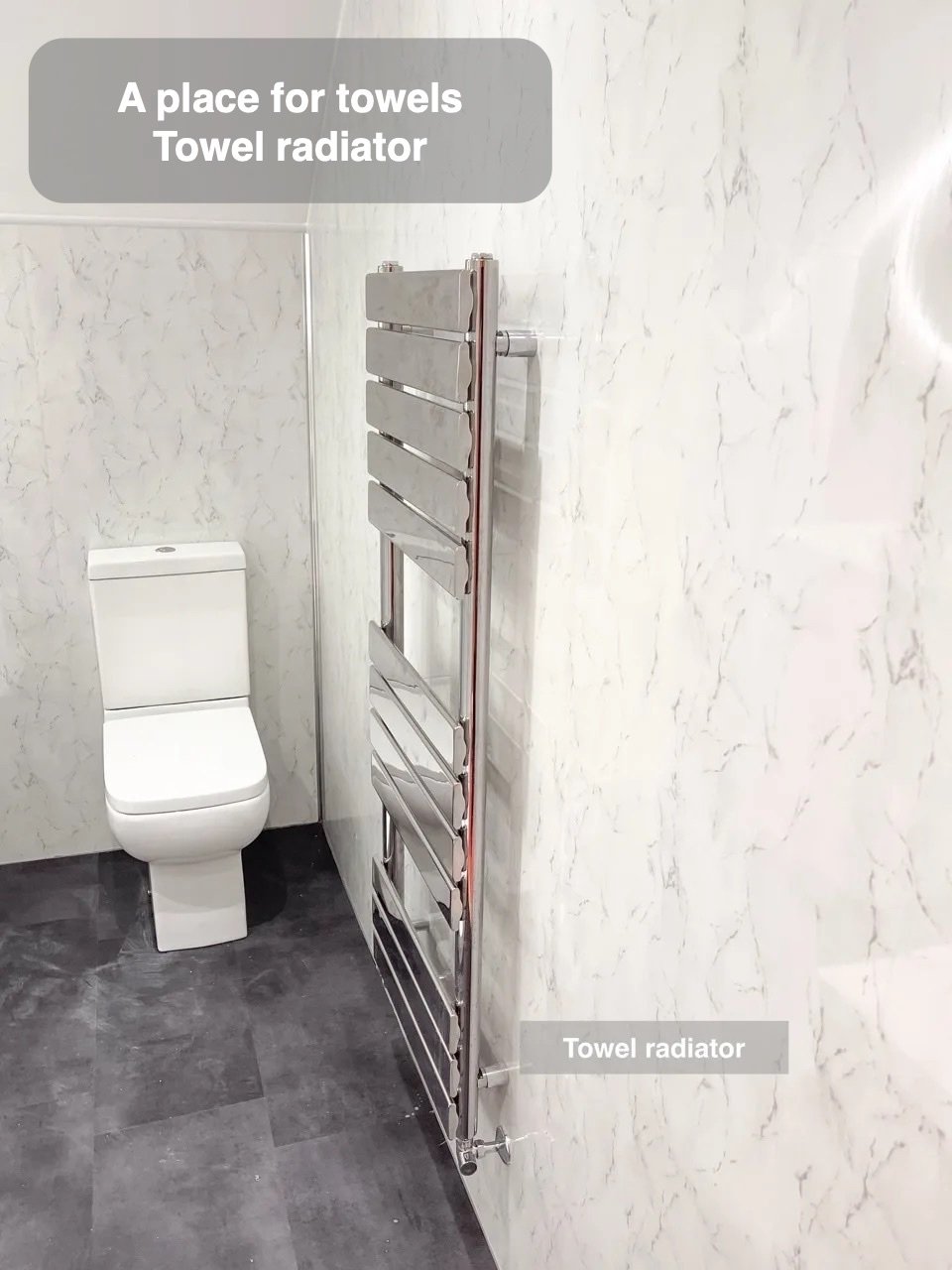 A dedicated place for towels in Aberdeen bathroom