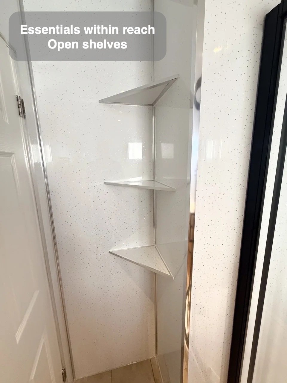 A visible home for essentials in Aberdeen bathroom