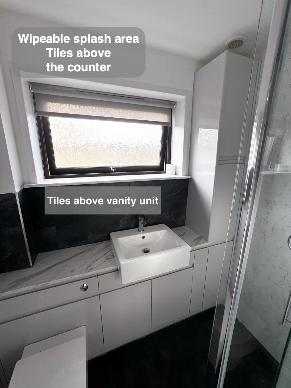 Finishes suited to everyday care in the completed Bucksburn bathroom
