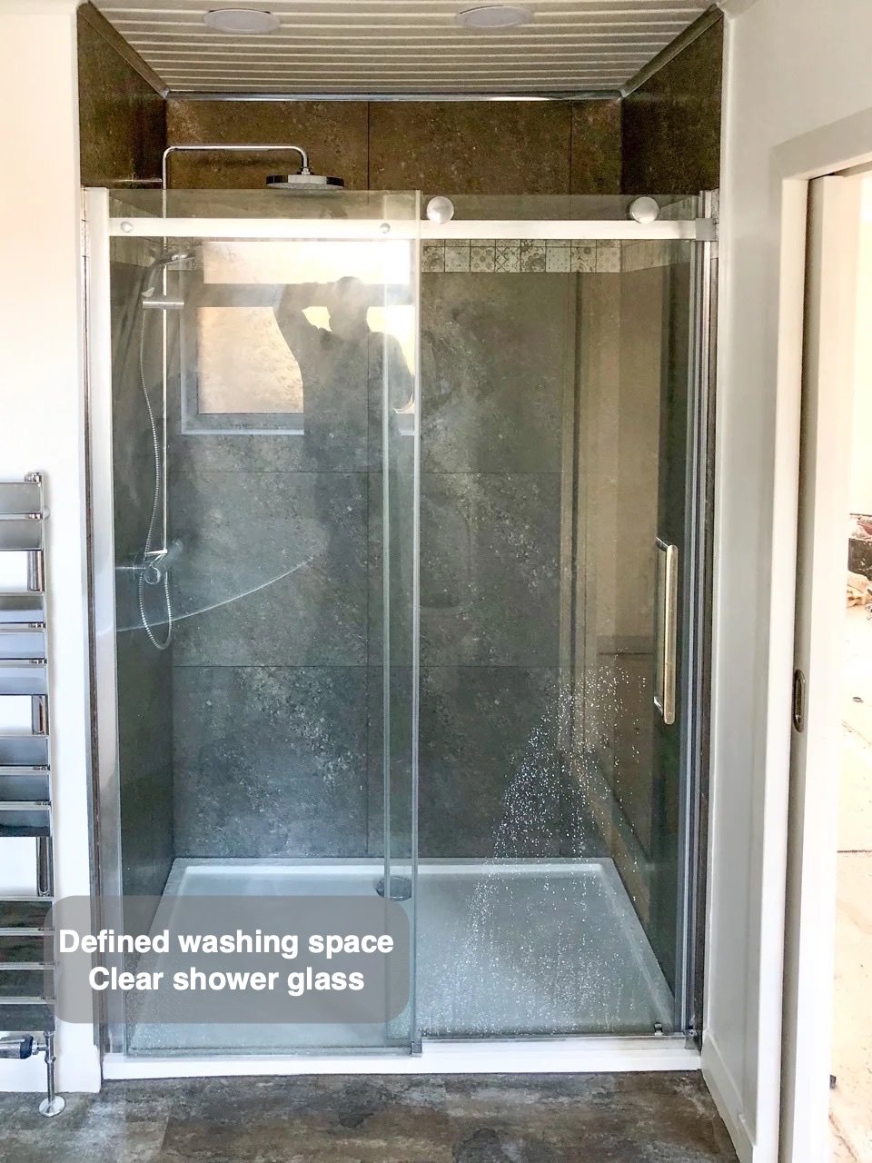 A dedicated place to shower in the completed Inverurie bathroom