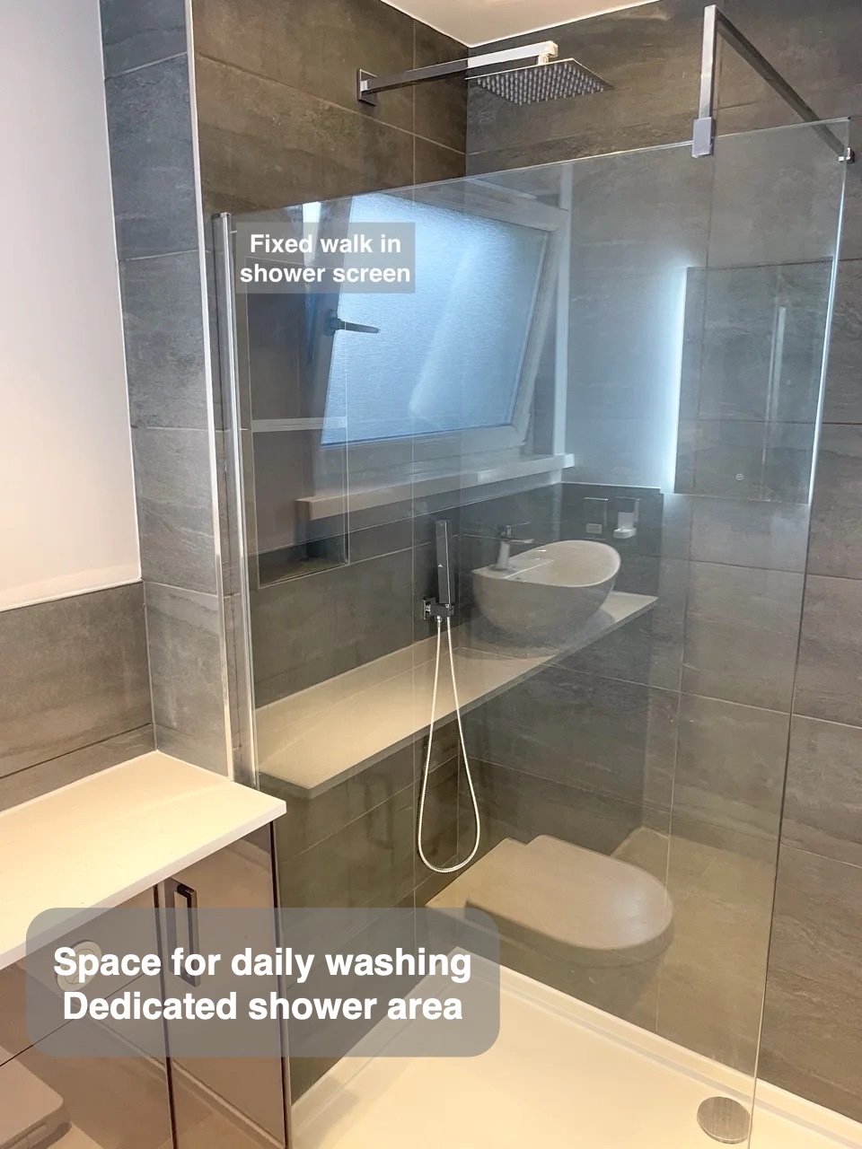 A dedicated place to shower in Bridge of Don bathroom