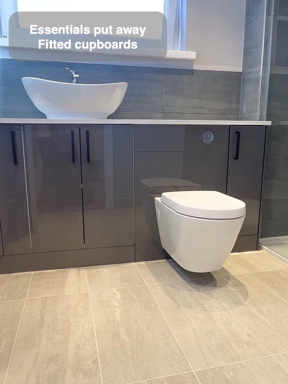 Storage fitted into the layout in Bridge of Don bathroom
