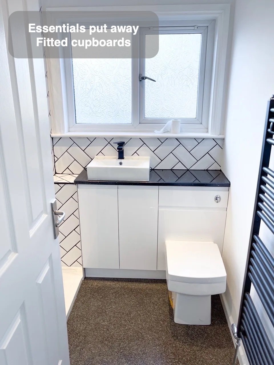 Storage fitted into the layout in Bridge of Don bathroom