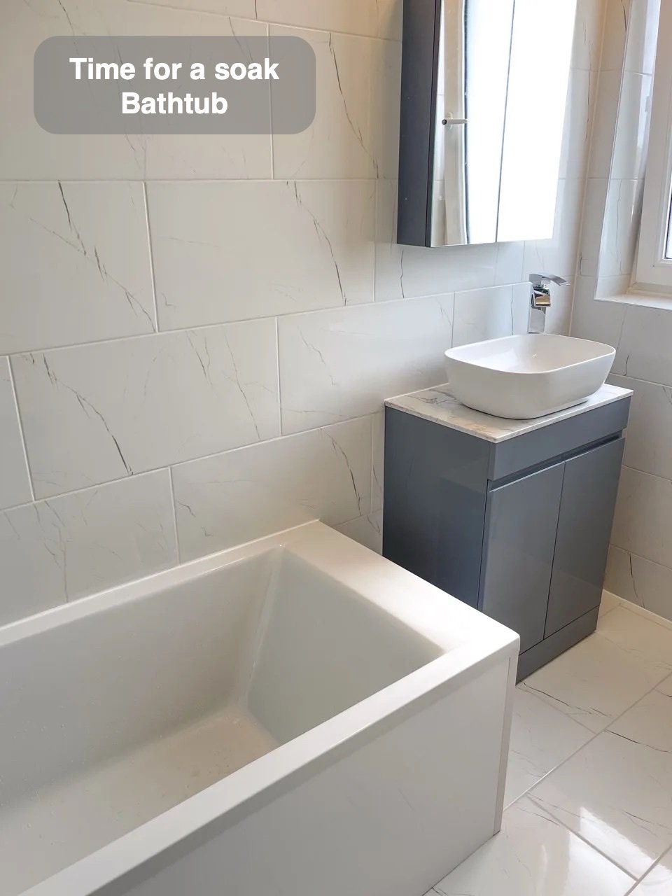 The option of a bath in the completed Kincorth, Aberdeen bathroom