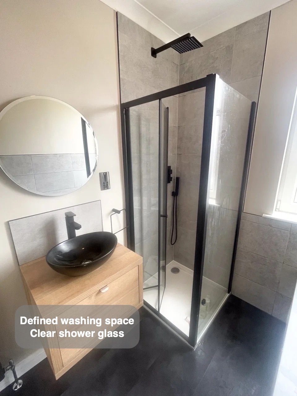 A dedicated place to shower in the completed Mannofield bathroom