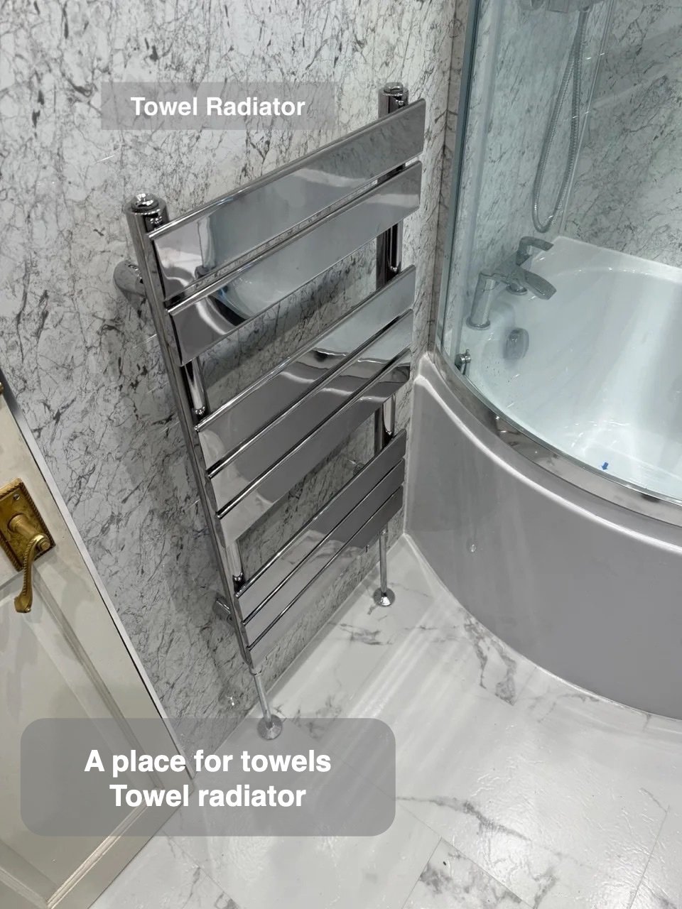 A dedicated place for towels in Mastrick, Aberdeen bathroom