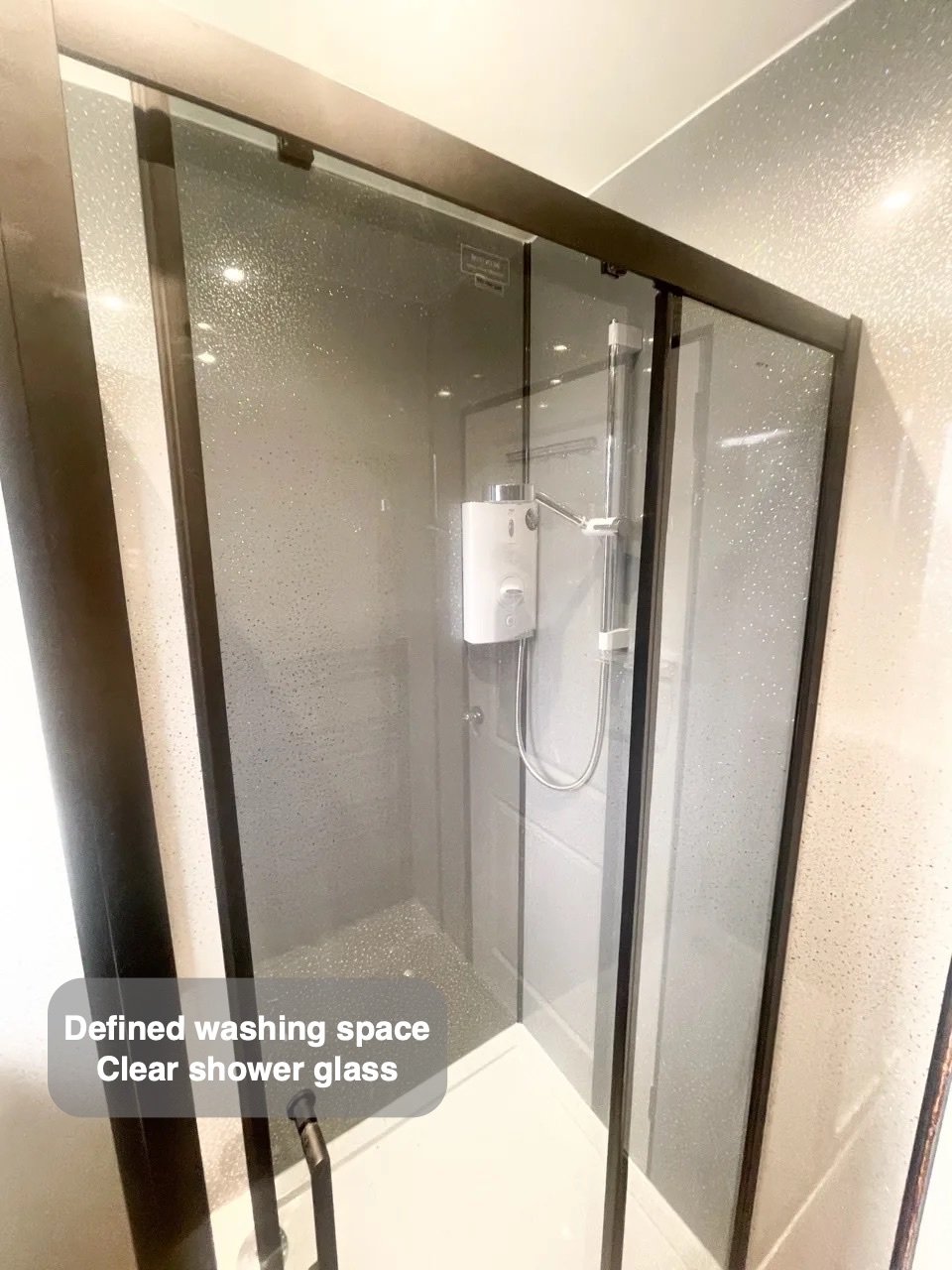 A dedicated place to shower in the completed Mastrick, Aberdeen bathroom