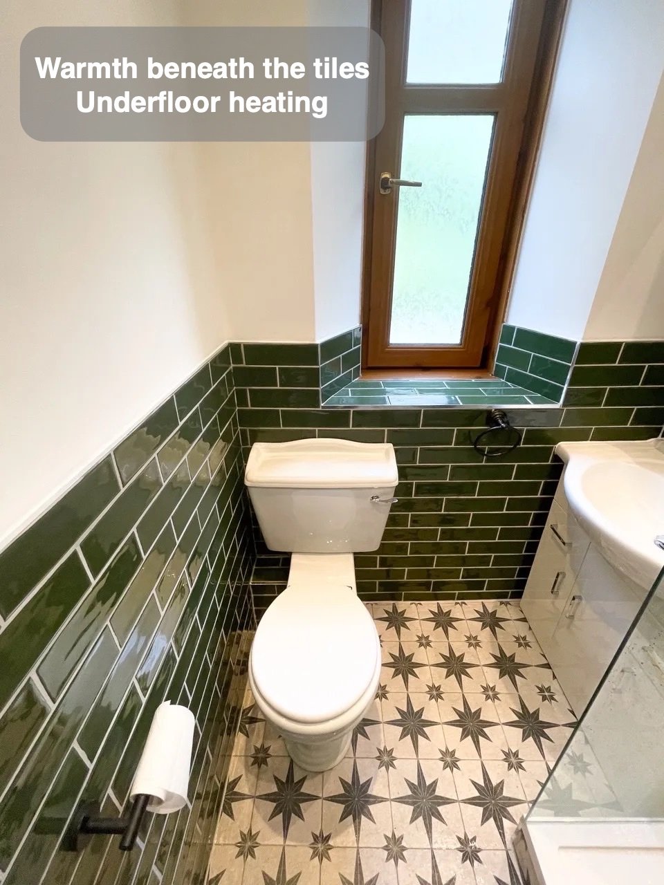 Warmth beneath the tiled floor in Bridge of Don bathroom
