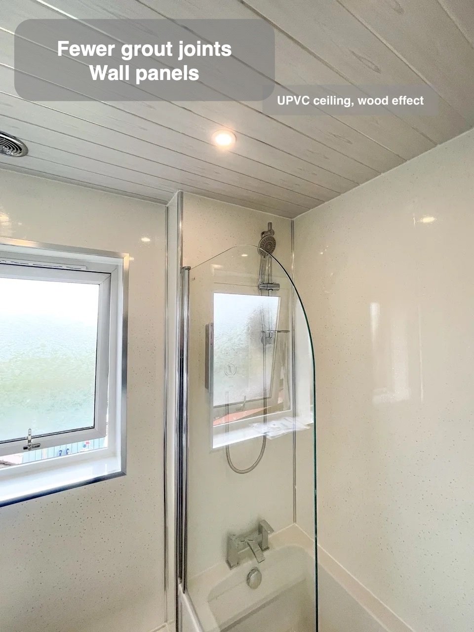 Broad surfaces for ordinary care in Portlethen bathroom