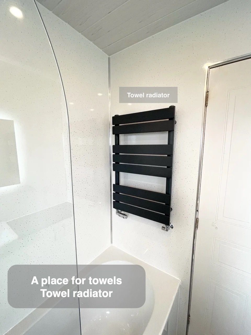 A dedicated place for towels in Portlethen bathroom
