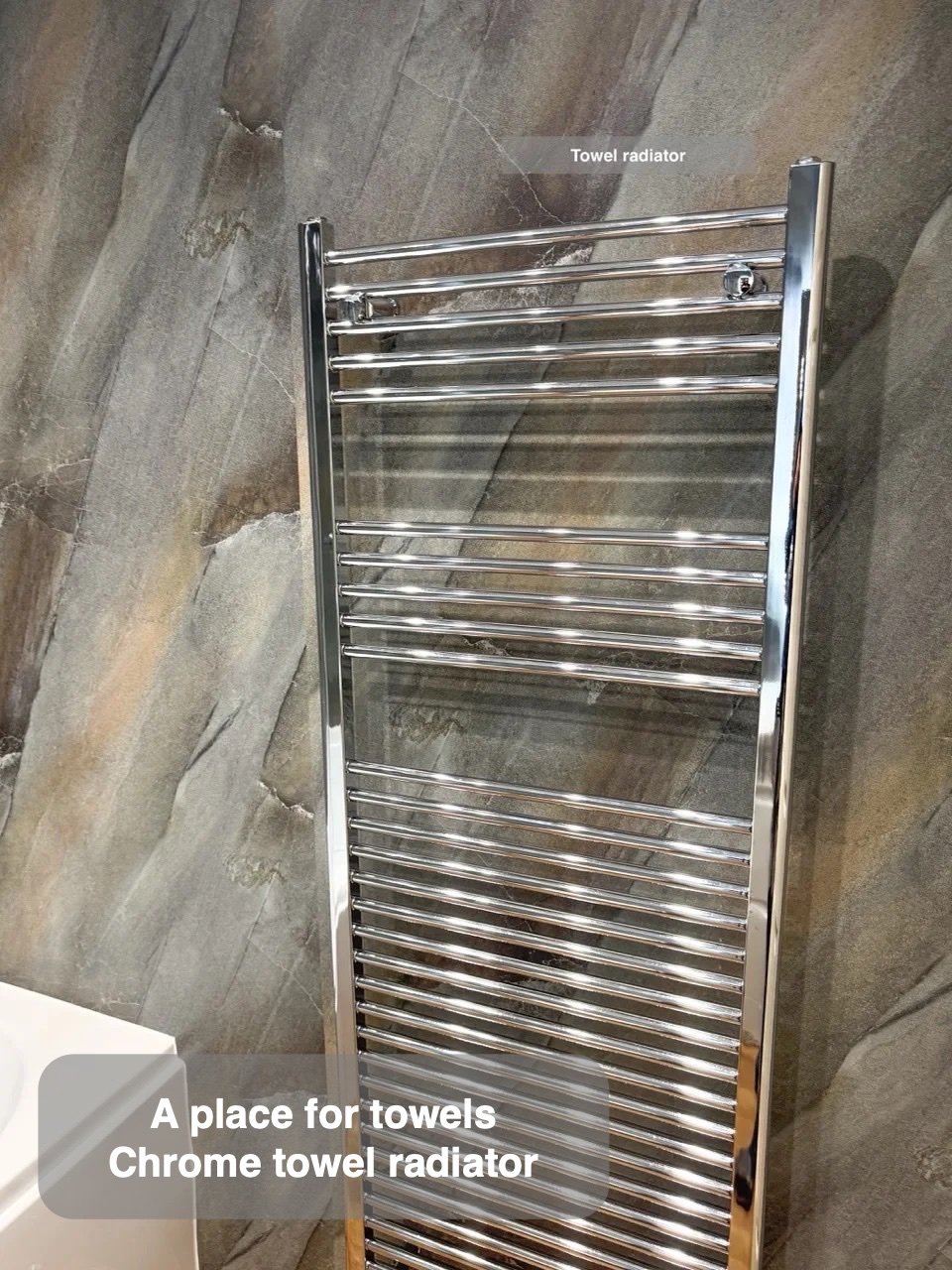 Chrome towel radiator