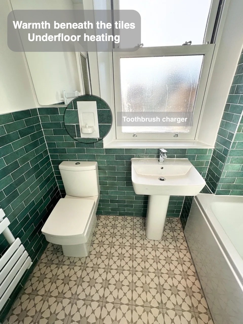 Warmth beneath the tiled floor in Midstocket, Aberdeen bathroom