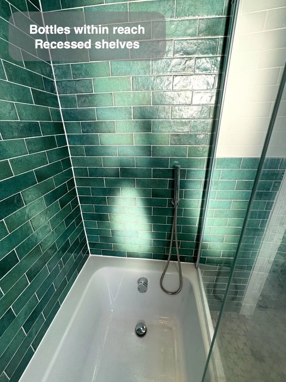 Bottles off the washing surface in Midstocket, Aberdeen bathroom