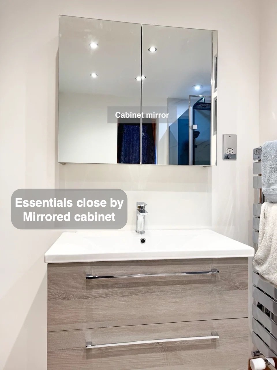 Small items near the mirror in Inverurie bathroom