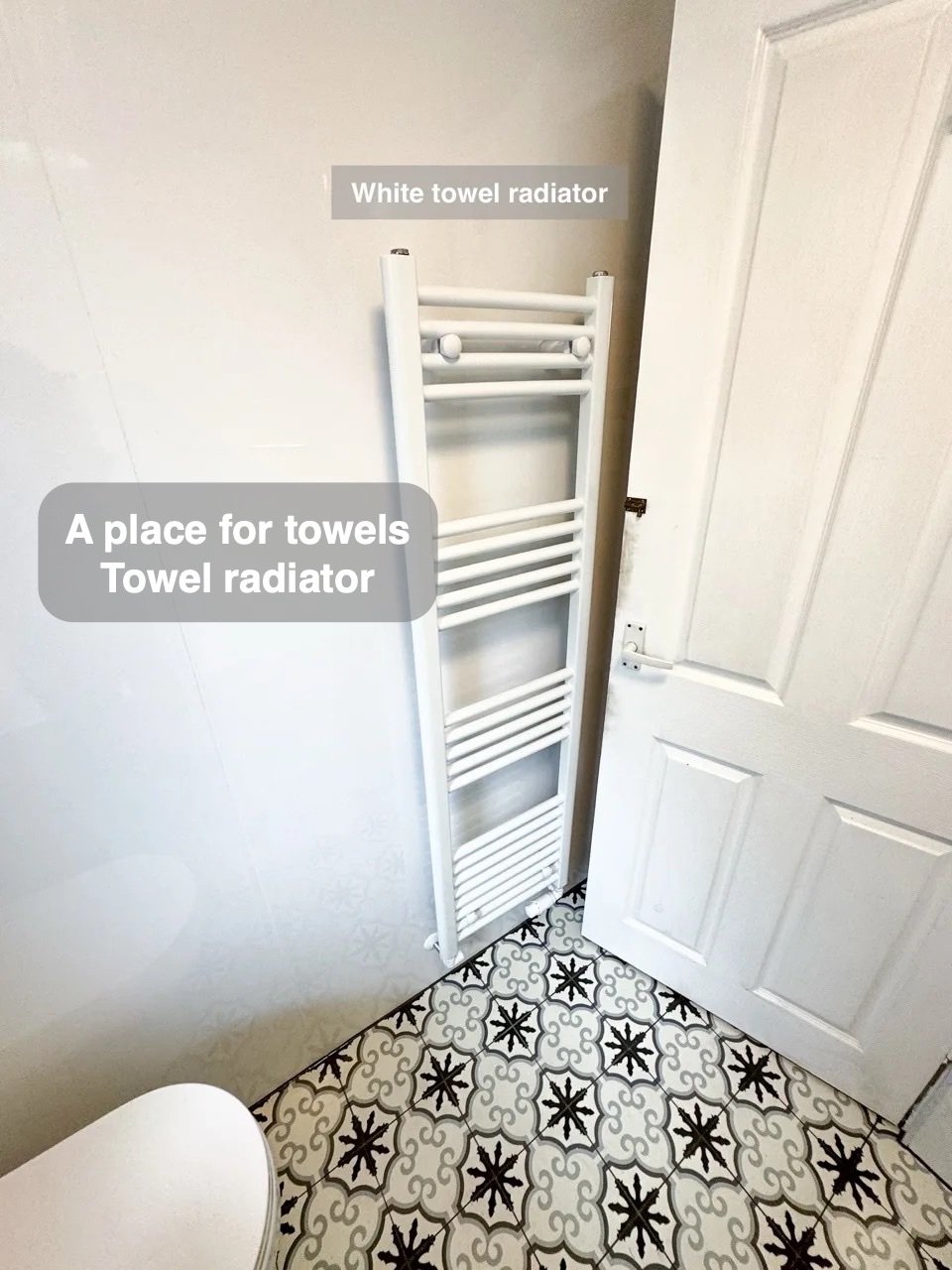 A dedicated place for towels in Bucksburn, Aberdeen bathroom