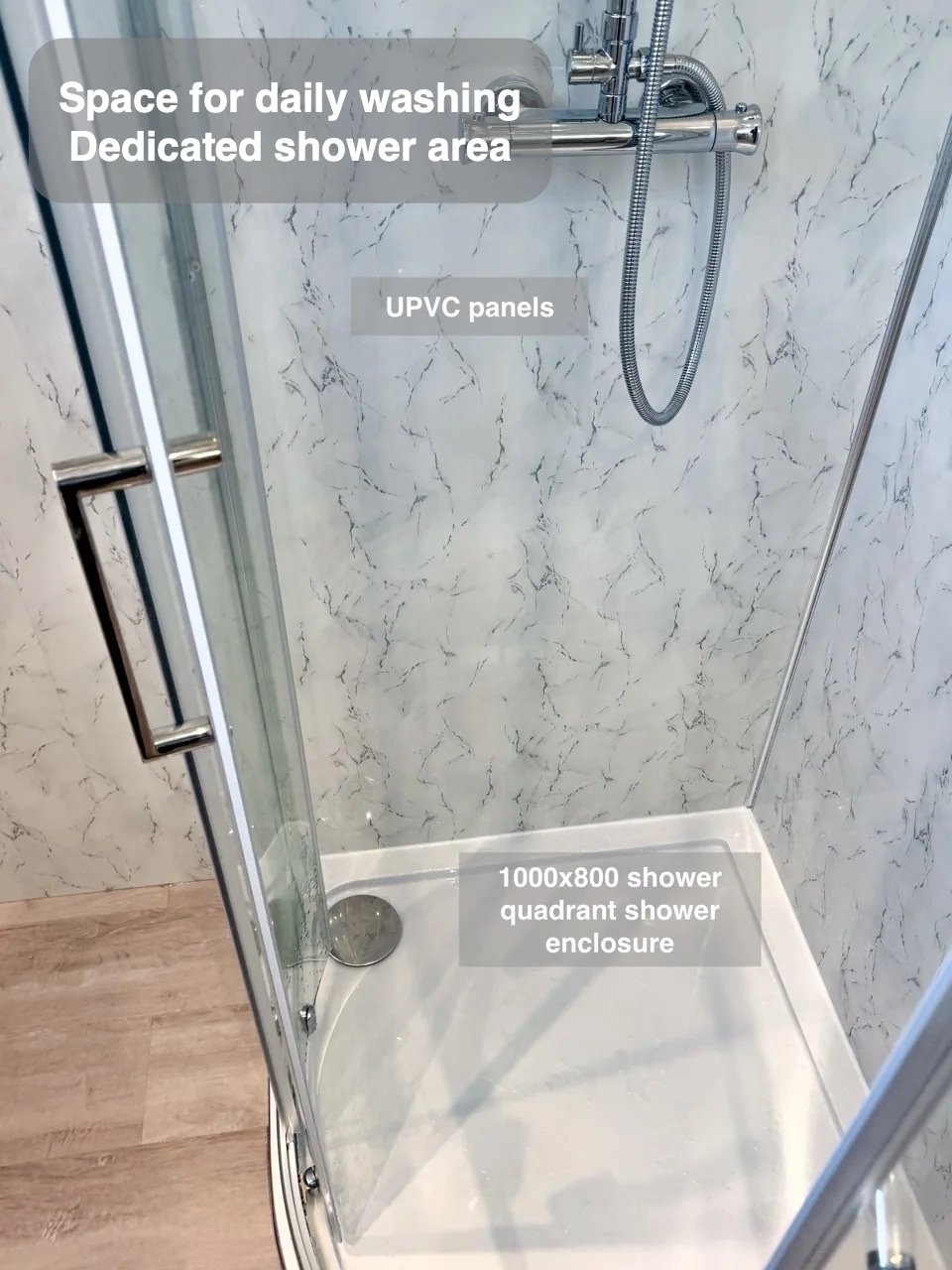 A dedicated place to shower in Bridge of Don bathroom