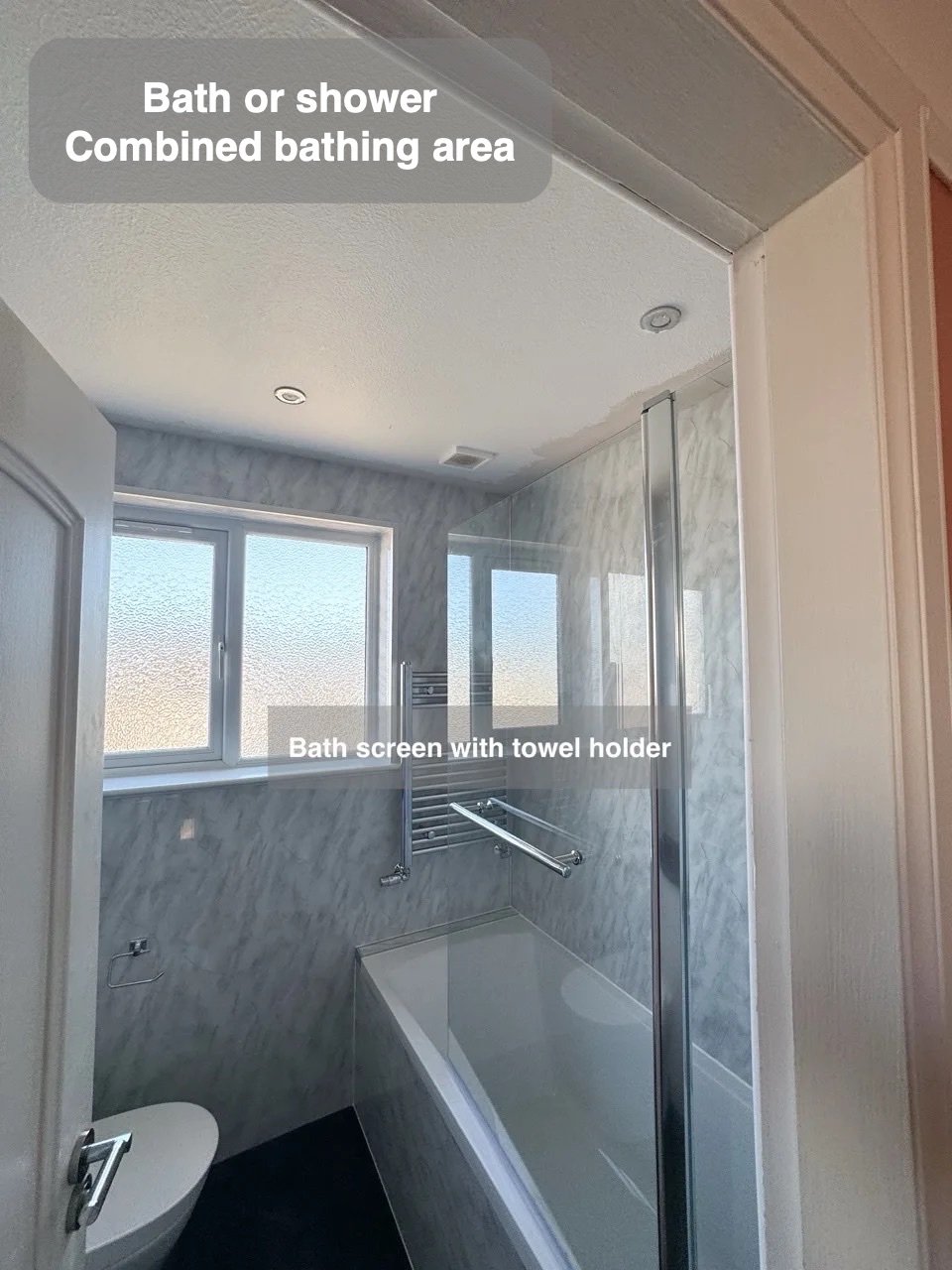 Bath or shower to suit the day in Bridge of Don bathroom