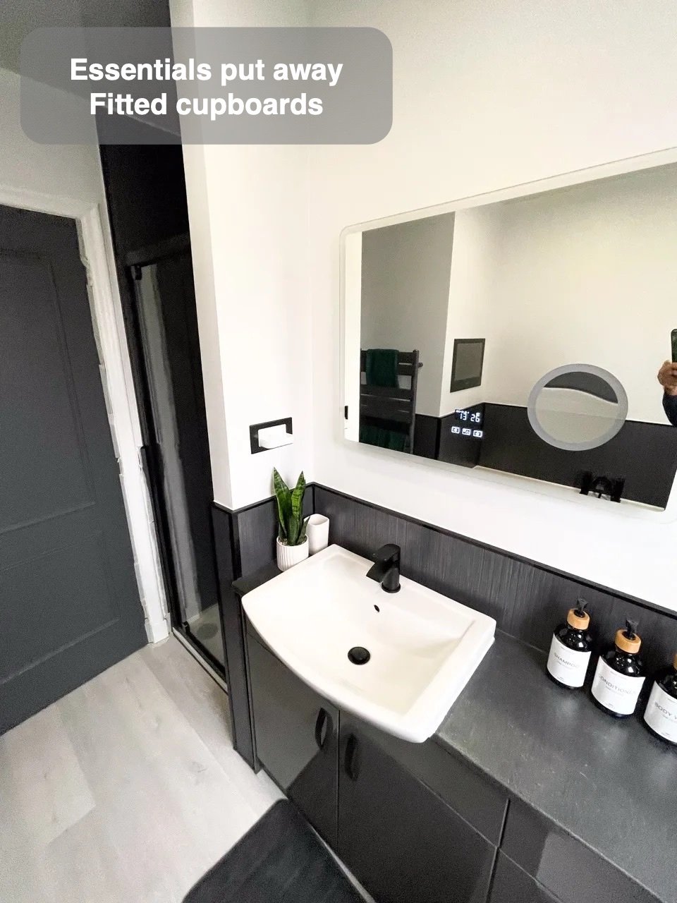 Storage fitted into the layout in Stonehaven bathroom