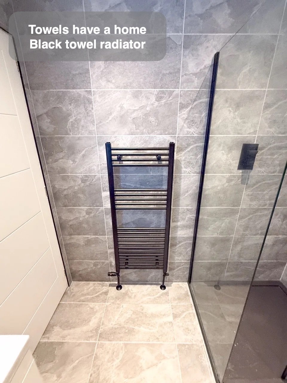 A consistent finish from wall to floor in the completed Bridge of Don bathroom